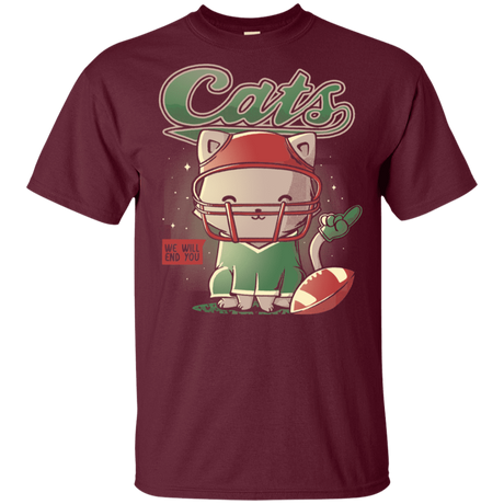 T-Shirts Maroon / YXS Cats Football Youth T-Shirt