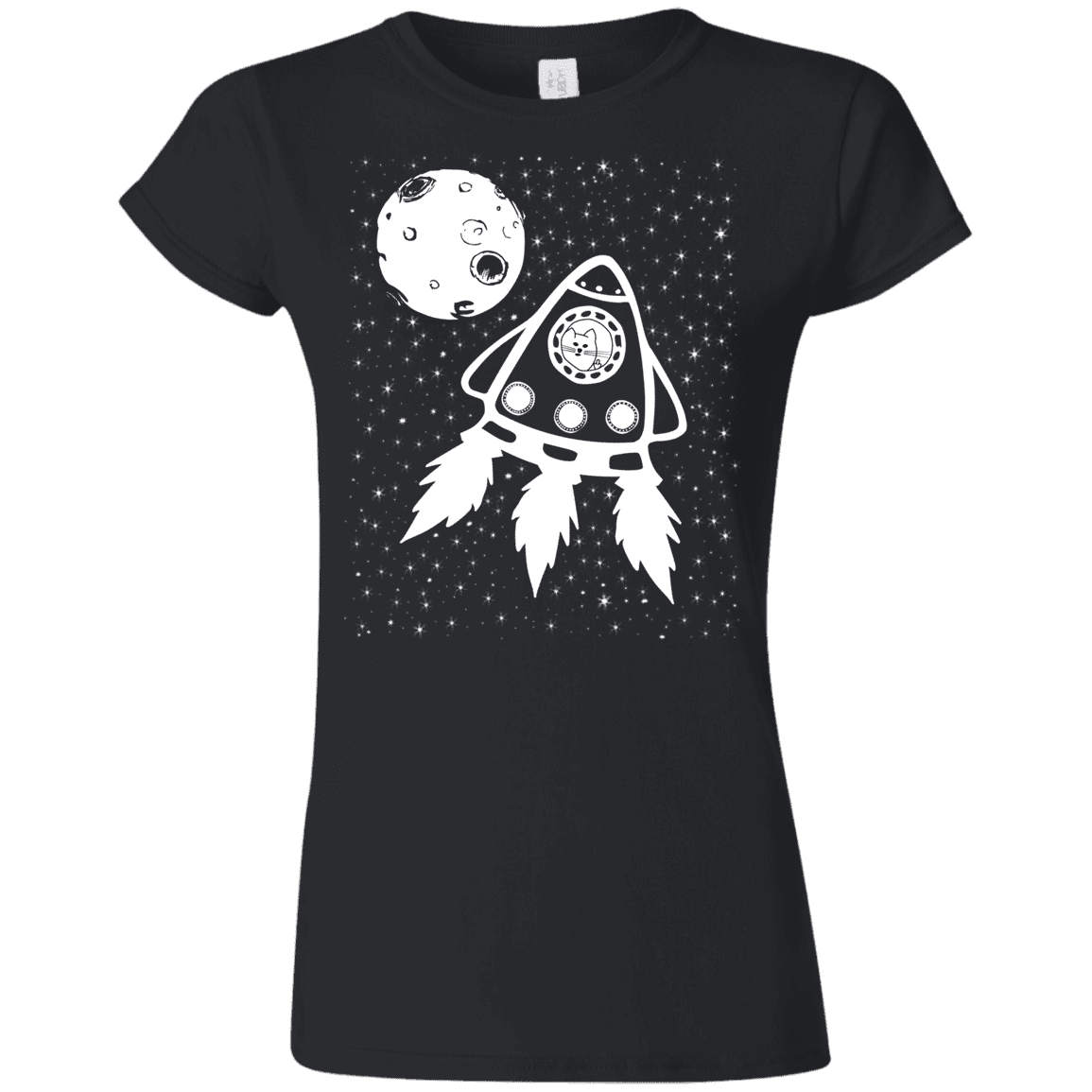 T-Shirts Black / S Catstronaut Junior Slimmer-Fit T-Shirt