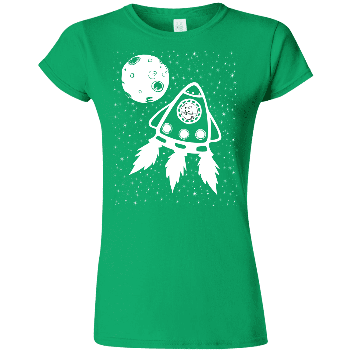 T-Shirts Irish Green / S Catstronaut Junior Slimmer-Fit T-Shirt