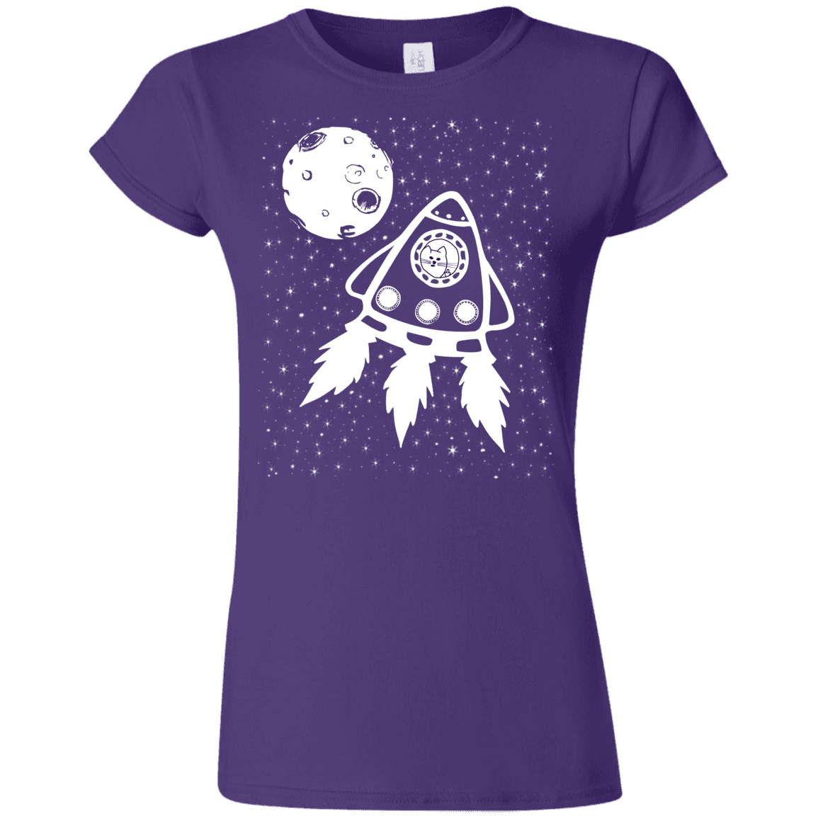 T-Shirts Purple / S Catstronaut Junior Slimmer-Fit T-Shirt