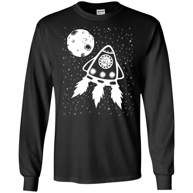 T-Shirts Black / S Catstronaut Men's Long Sleeve T-Shirt