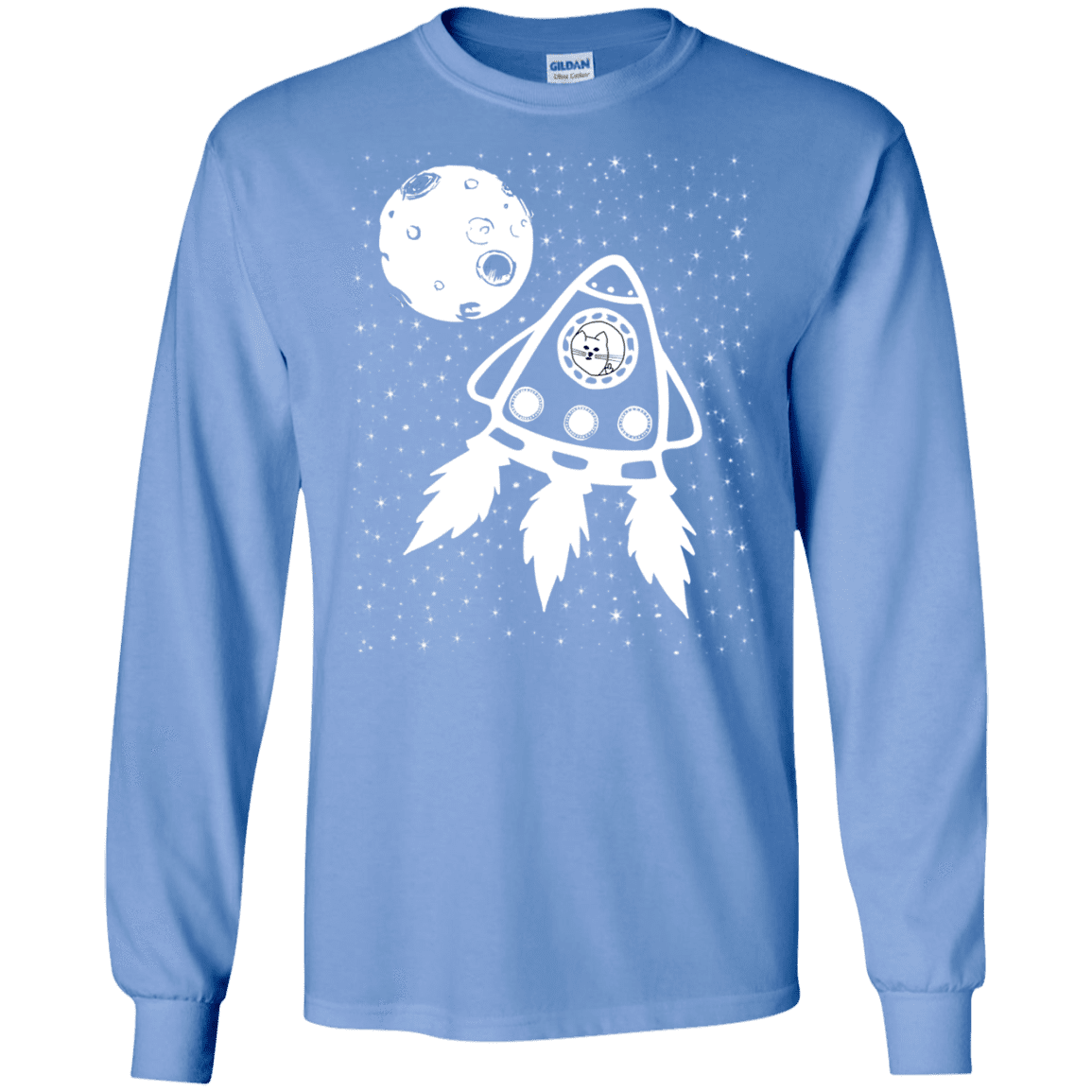 T-Shirts Carolina Blue / S Catstronaut Men's Long Sleeve T-Shirt