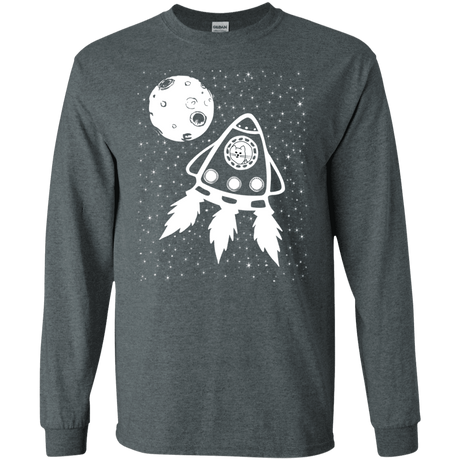 T-Shirts Dark Heather / S Catstronaut Men's Long Sleeve T-Shirt