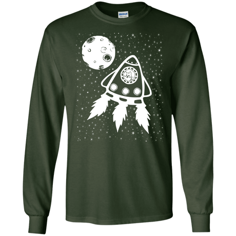 T-Shirts Forest Green / S Catstronaut Men's Long Sleeve T-Shirt