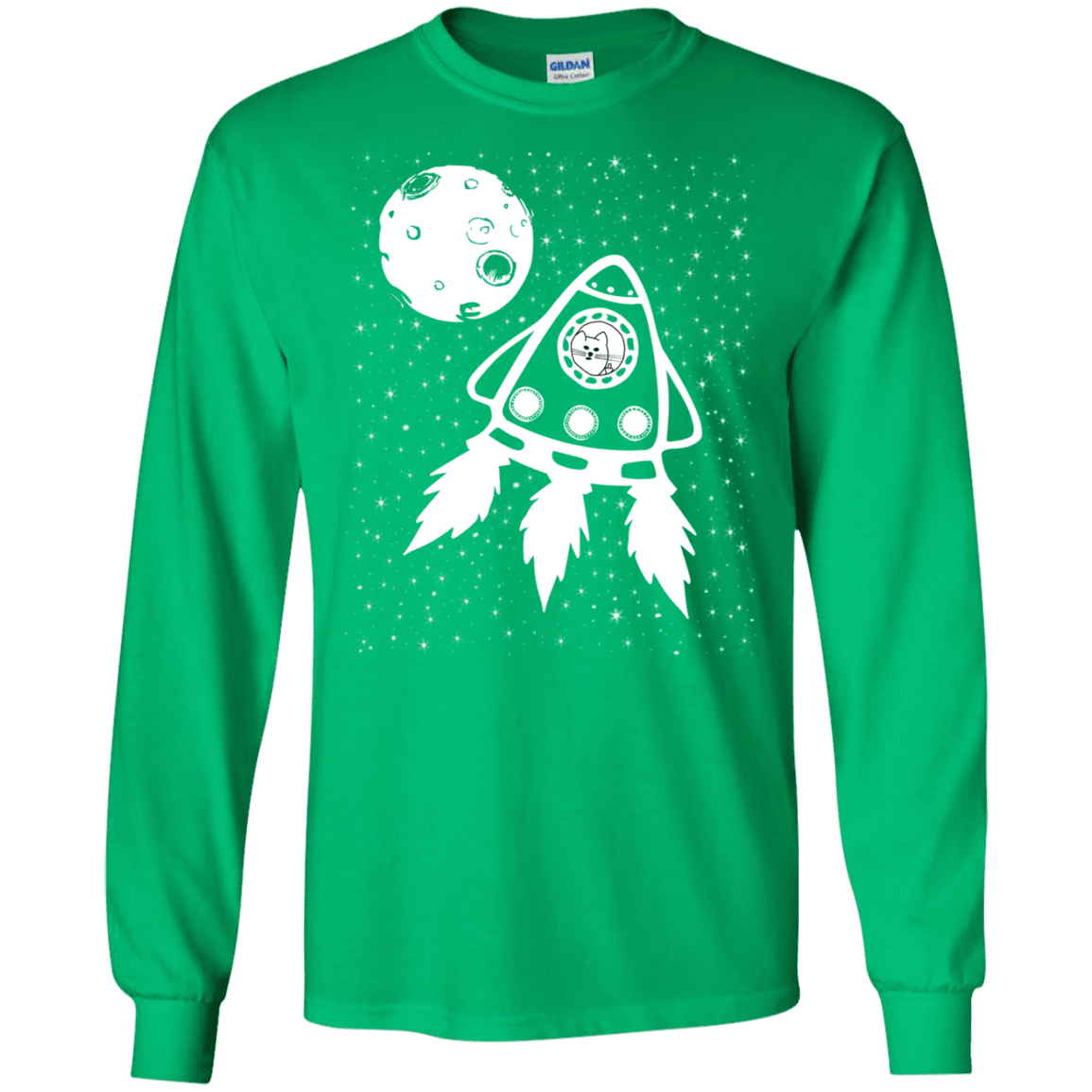 T-Shirts Irish Green / S Catstronaut Men's Long Sleeve T-Shirt