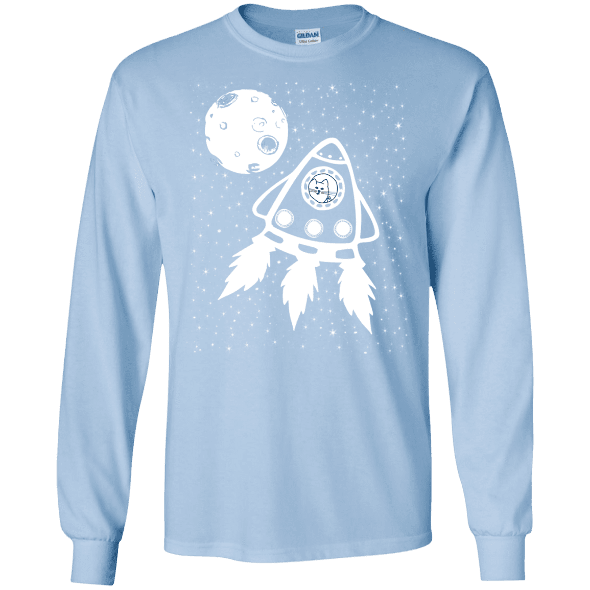 T-Shirts Light Blue / S Catstronaut Men's Long Sleeve T-Shirt