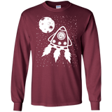 T-Shirts Maroon / S Catstronaut Men's Long Sleeve T-Shirt