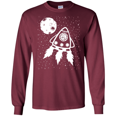 T-Shirts Maroon / S Catstronaut Men's Long Sleeve T-Shirt