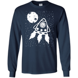 T-Shirts Navy / S Catstronaut Men's Long Sleeve T-Shirt