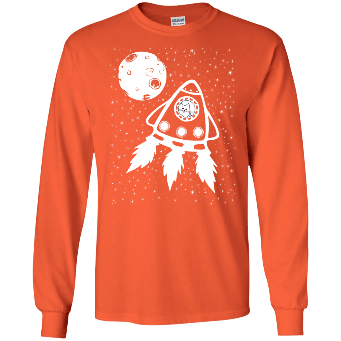 T-Shirts Orange / S Catstronaut Men's Long Sleeve T-Shirt