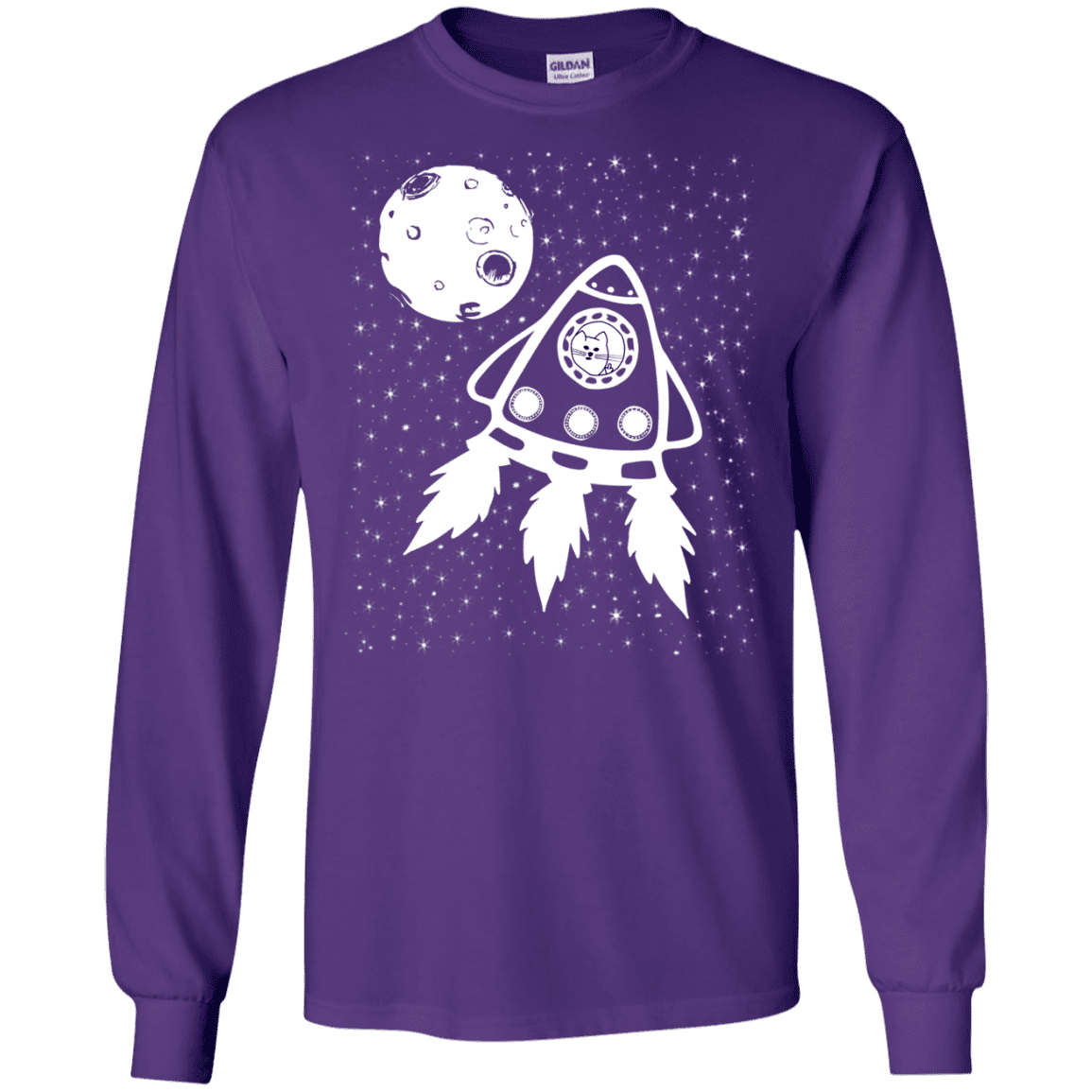 T-Shirts Purple / S Catstronaut Men's Long Sleeve T-Shirt