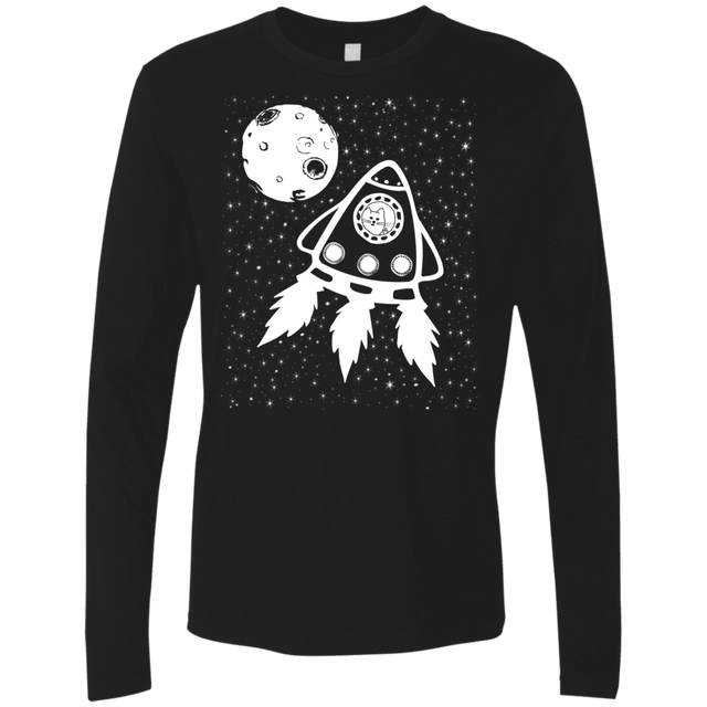 T-Shirts Black / S Catstronaut Men's Premium Long Sleeve