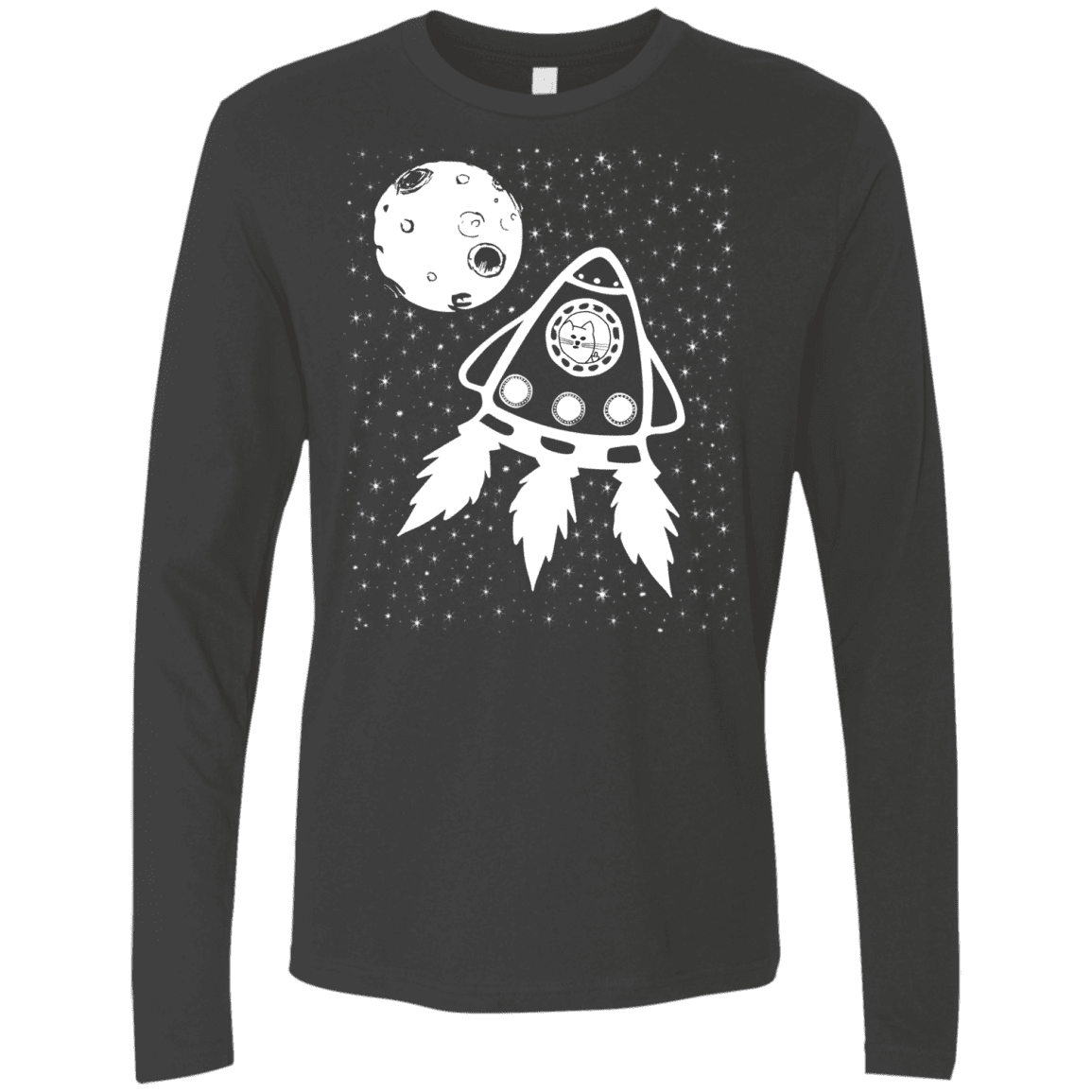 T-Shirts Heavy Metal / S Catstronaut Men's Premium Long Sleeve
