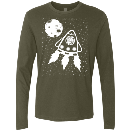 T-Shirts Military Green / S Catstronaut Men's Premium Long Sleeve