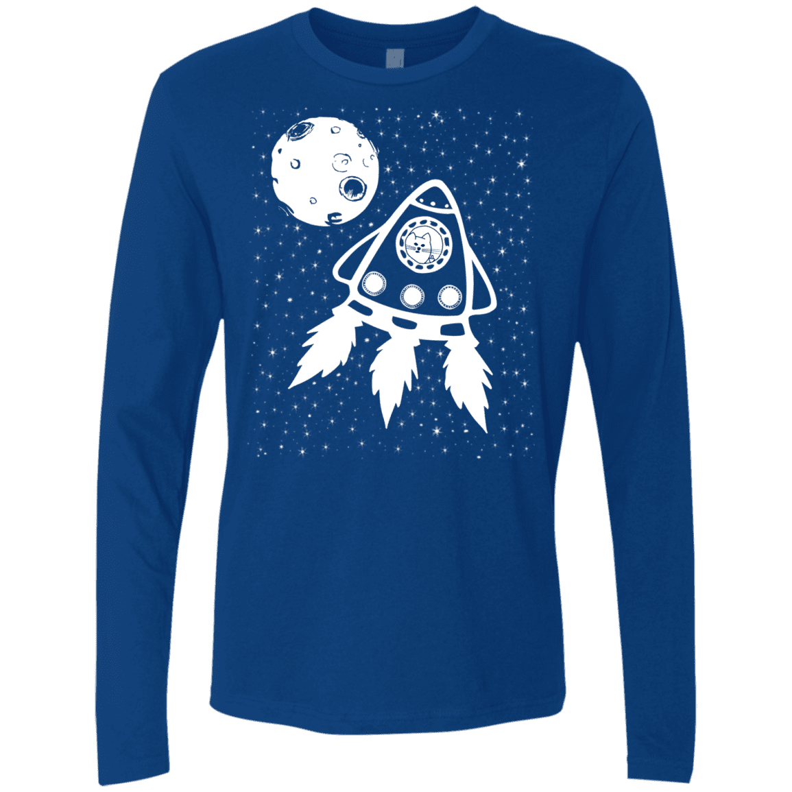 T-Shirts Royal / S Catstronaut Men's Premium Long Sleeve