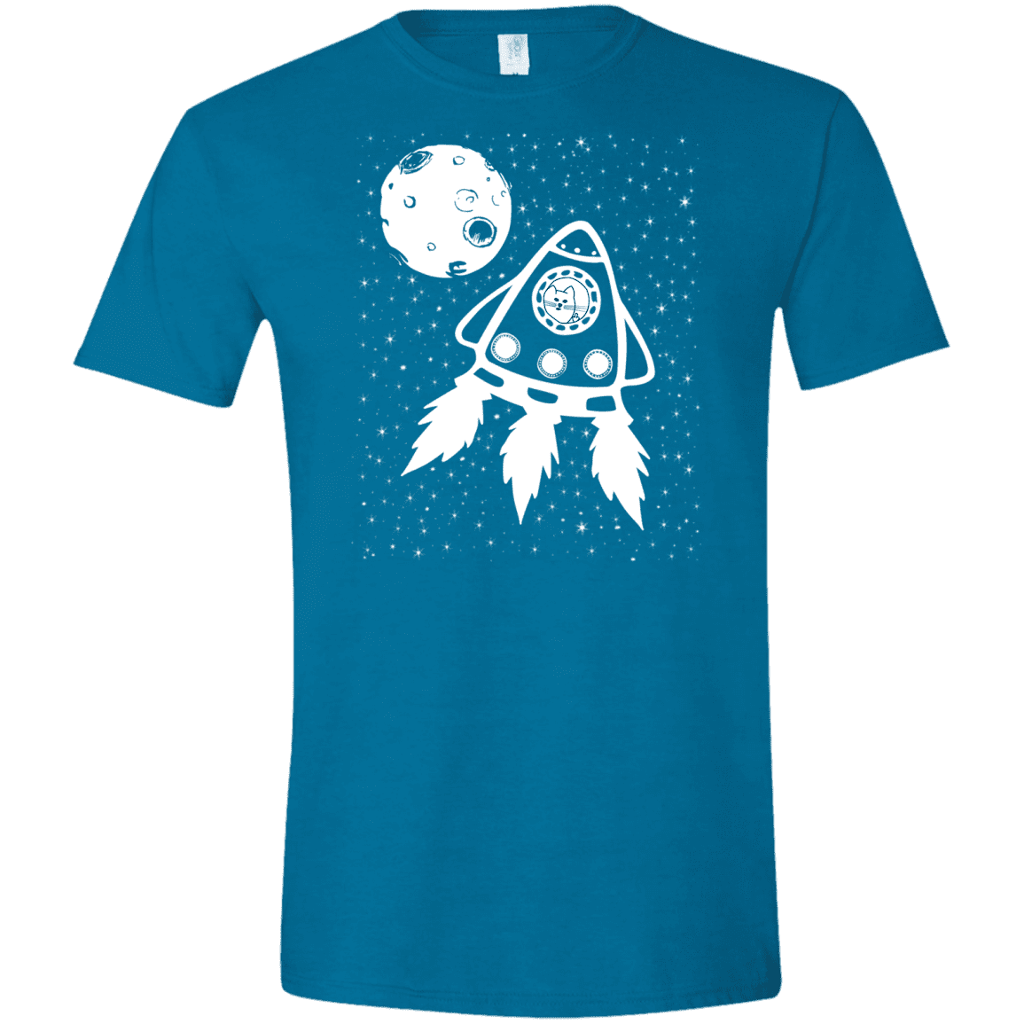 T-Shirts Antique Sapphire / S Catstronaut Men's Semi-Fitted Softstyle