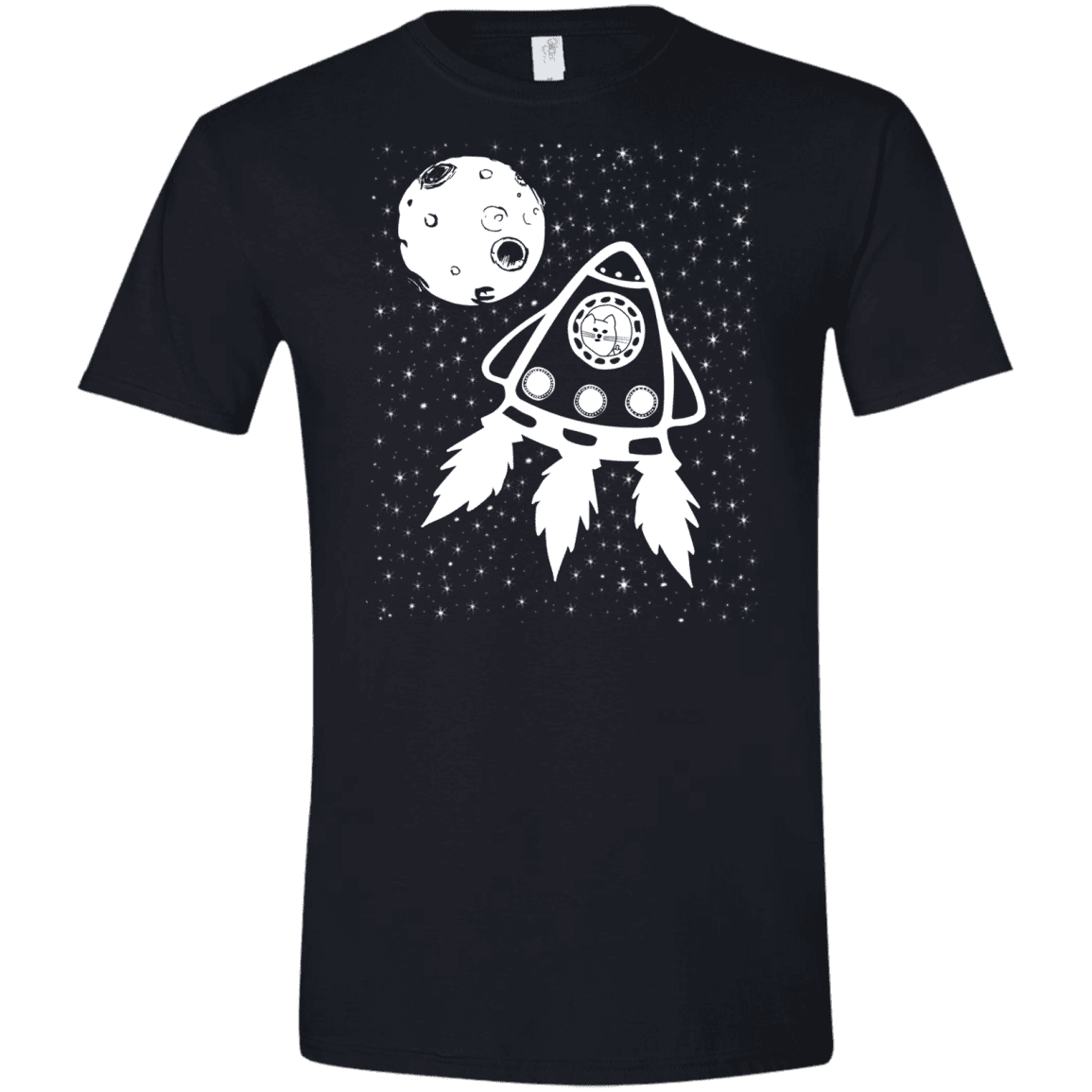 T-Shirts Black / X-Small Catstronaut Men's Semi-Fitted Softstyle