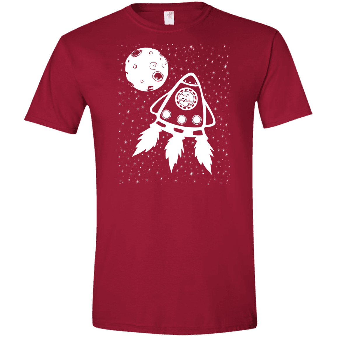 T-Shirts Cardinal Red / S Catstronaut Men's Semi-Fitted Softstyle