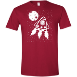 T-Shirts Cardinal Red / S Catstronaut Men's Semi-Fitted Softstyle