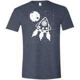 T-Shirts Heather Navy / S Catstronaut Men's Semi-Fitted Softstyle