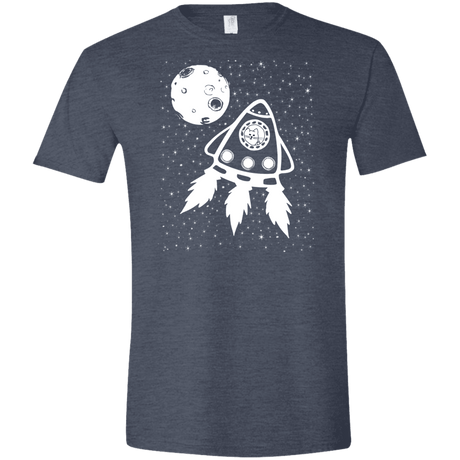 T-Shirts Heather Navy / S Catstronaut Men's Semi-Fitted Softstyle