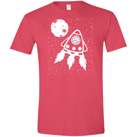 T-Shirts Heather Red / S Catstronaut Men's Semi-Fitted Softstyle