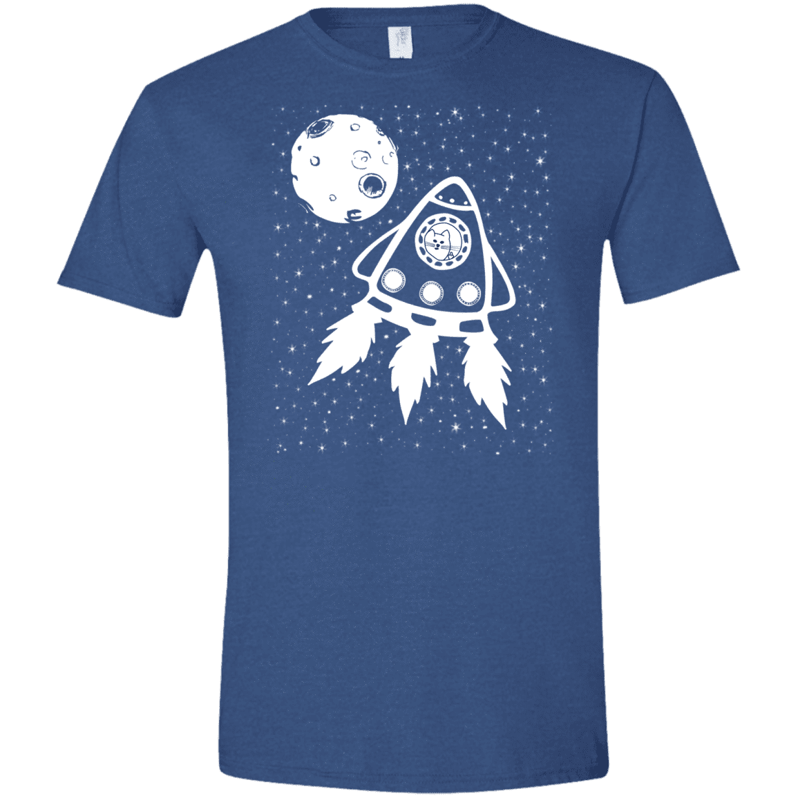 T-Shirts Heather Royal / X-Small Catstronaut Men's Semi-Fitted Softstyle