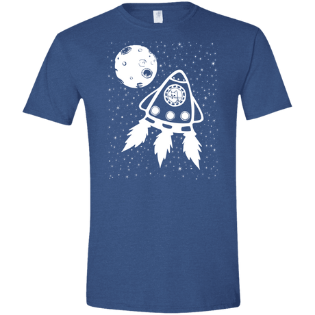 T-Shirts Heather Royal / X-Small Catstronaut Men's Semi-Fitted Softstyle