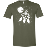 T-Shirts Military Green / S Catstronaut Men's Semi-Fitted Softstyle