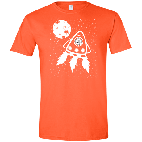 T-Shirts Orange / S Catstronaut Men's Semi-Fitted Softstyle