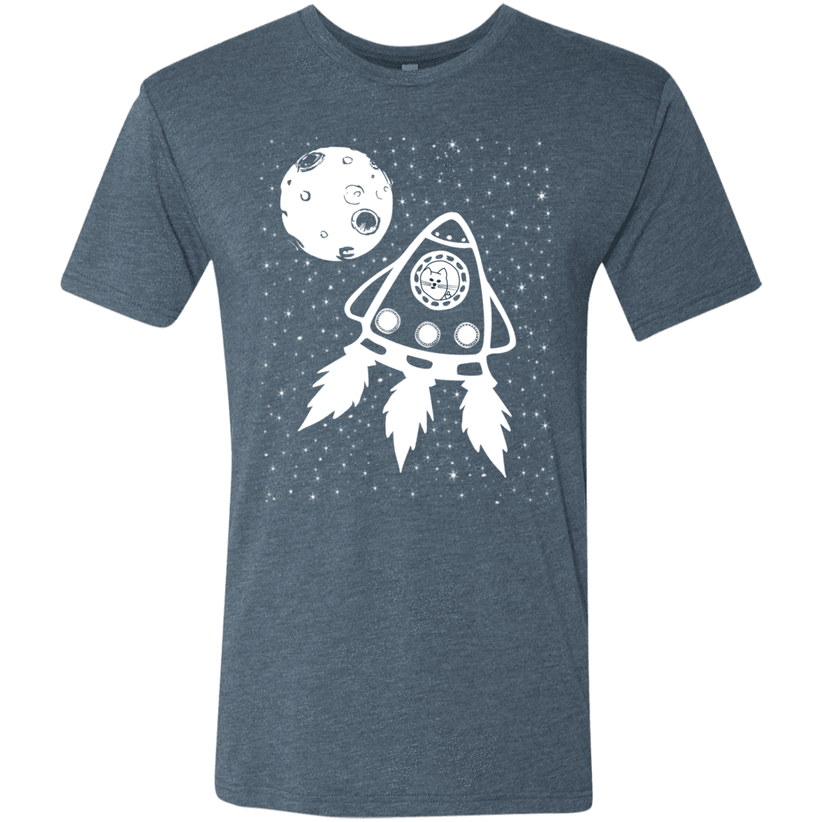 T-Shirts Indigo / S Catstronaut Men's Triblend T-Shirt