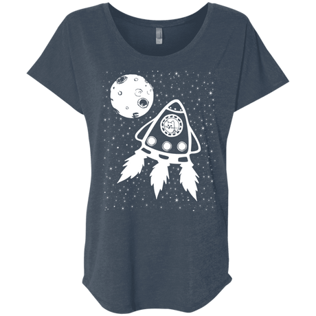 T-Shirts Indigo / X-Small Catstronaut Triblend Dolman Sleeve