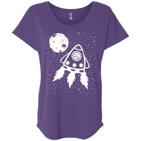 T-Shirts Purple Rush / X-Small Catstronaut Triblend Dolman Sleeve