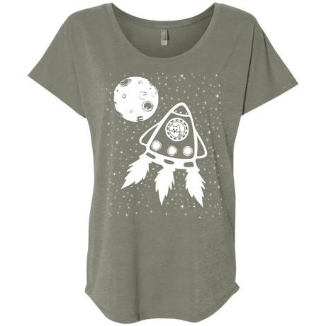 T-Shirts Venetian Grey / X-Small Catstronaut Triblend Dolman Sleeve