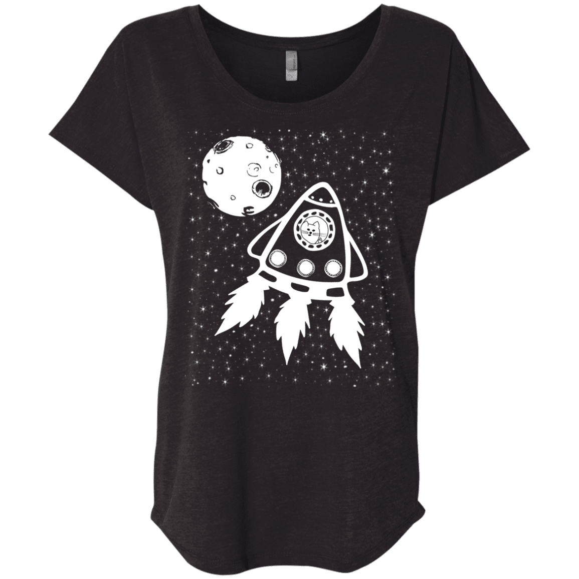 T-Shirts Vintage Black / X-Small Catstronaut Triblend Dolman Sleeve