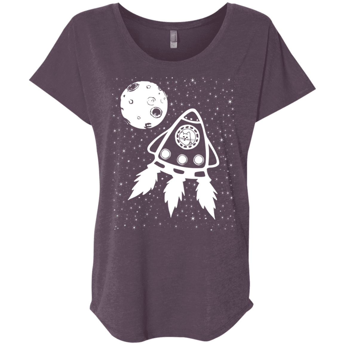 T-Shirts Vintage Purple / X-Small Catstronaut Triblend Dolman Sleeve