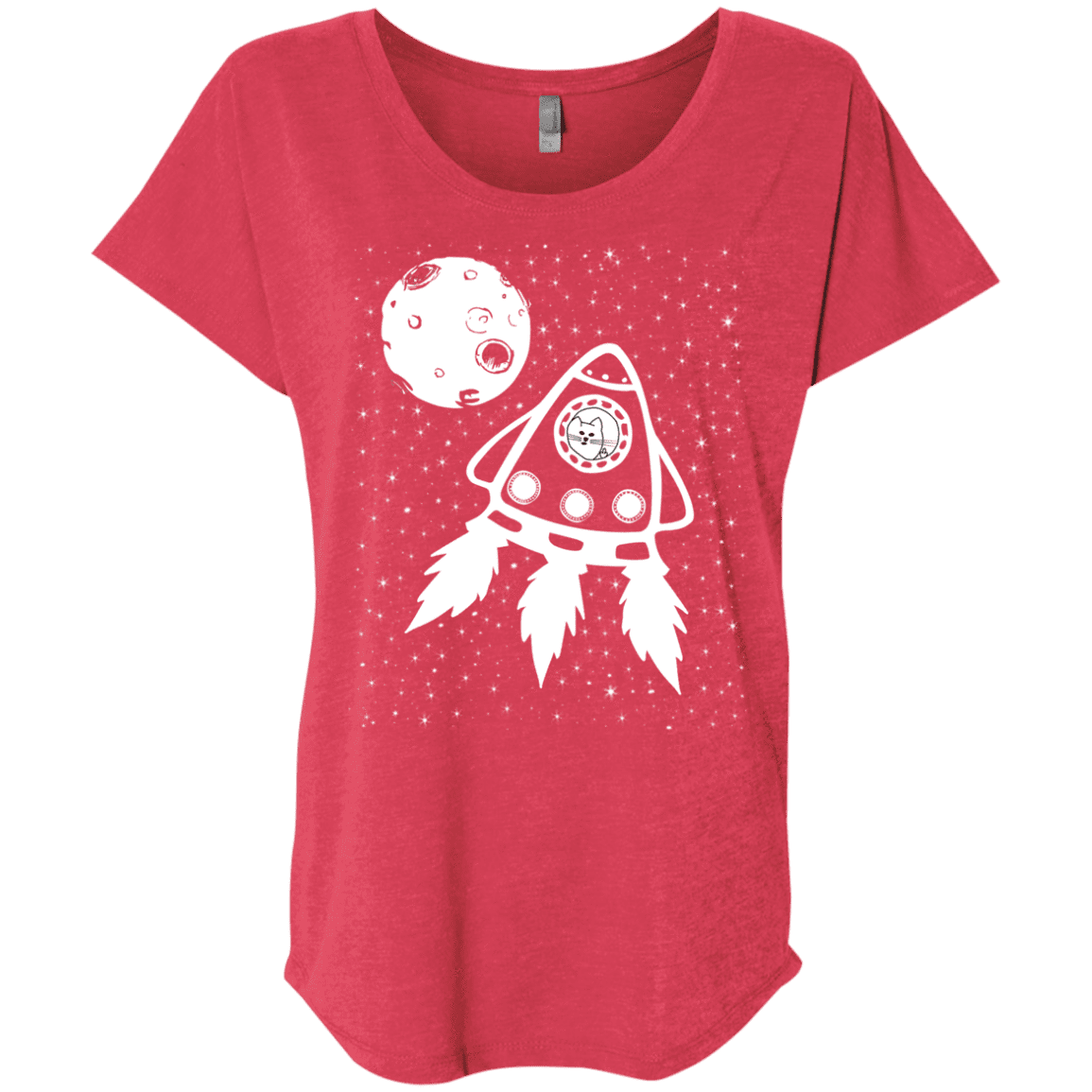 T-Shirts Vintage Red / X-Small Catstronaut Triblend Dolman Sleeve