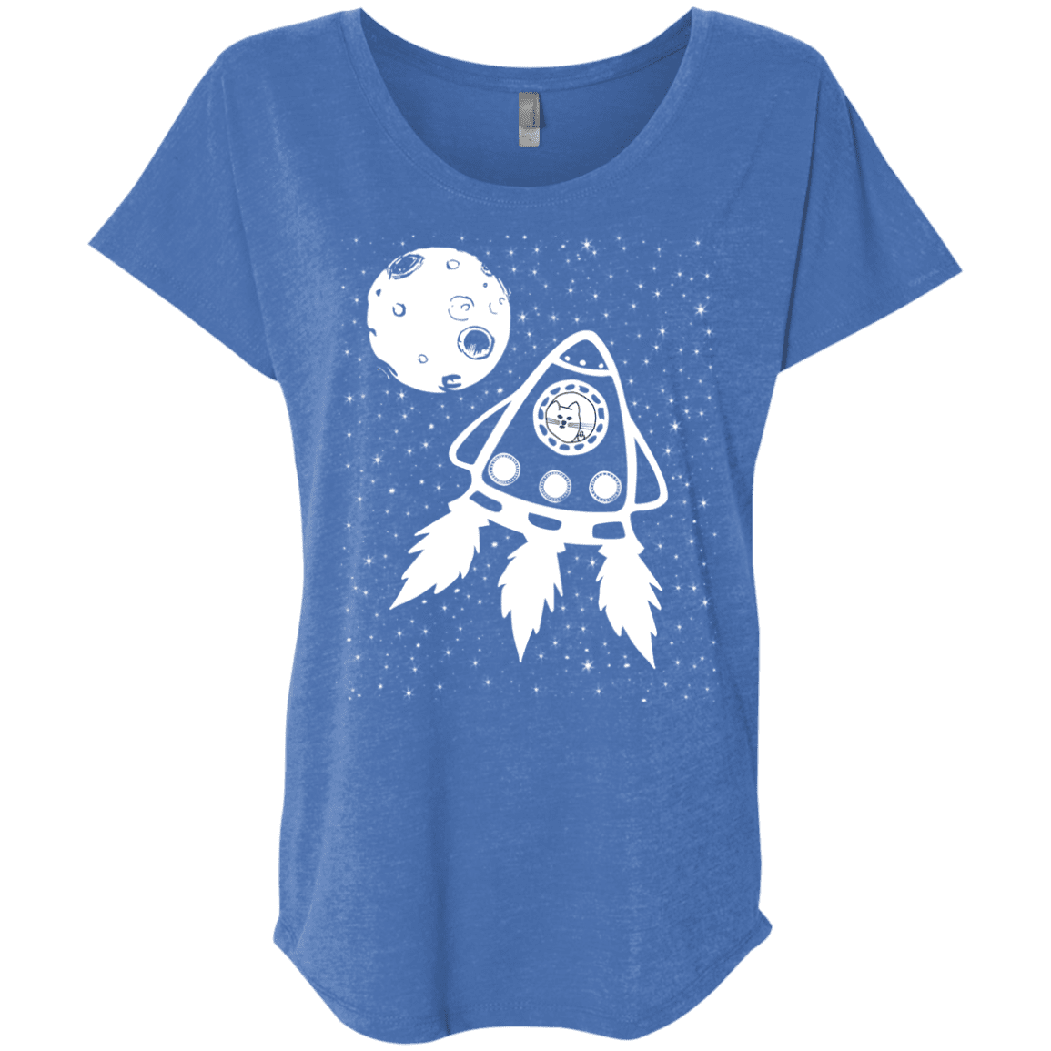 T-Shirts Vintage Royal / X-Small Catstronaut Triblend Dolman Sleeve