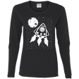 T-Shirts Black / S Catstronaut Women's Long Sleeve T-Shirt
