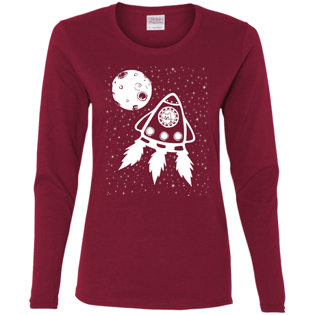 T-Shirts Cardinal / S Catstronaut Women's Long Sleeve T-Shirt