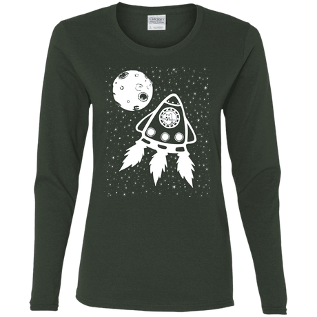 T-Shirts Forest / S Catstronaut Women's Long Sleeve T-Shirt