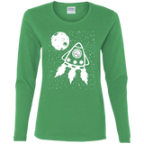 T-Shirts Irish Green / S Catstronaut Women's Long Sleeve T-Shirt