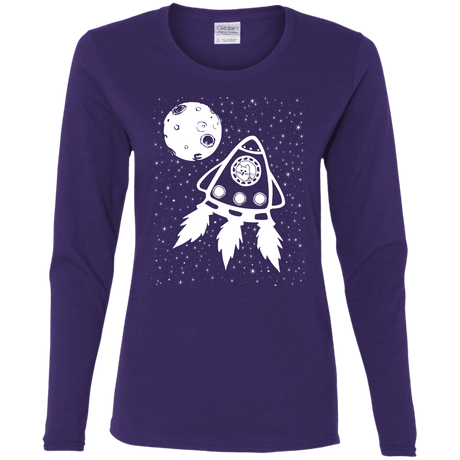 T-Shirts Purple / S Catstronaut Women's Long Sleeve T-Shirt