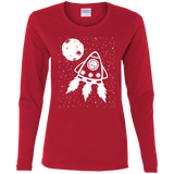 T-Shirts Red / S Catstronaut Women's Long Sleeve T-Shirt