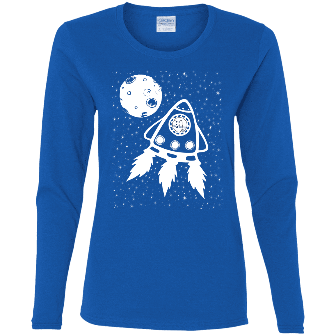 T-Shirts Royal / S Catstronaut Women's Long Sleeve T-Shirt