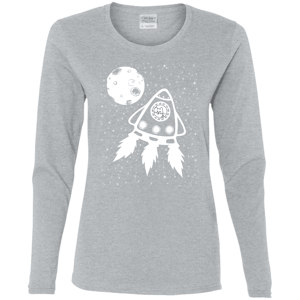T-Shirts Sport Grey / S Catstronaut Women's Long Sleeve T-Shirt