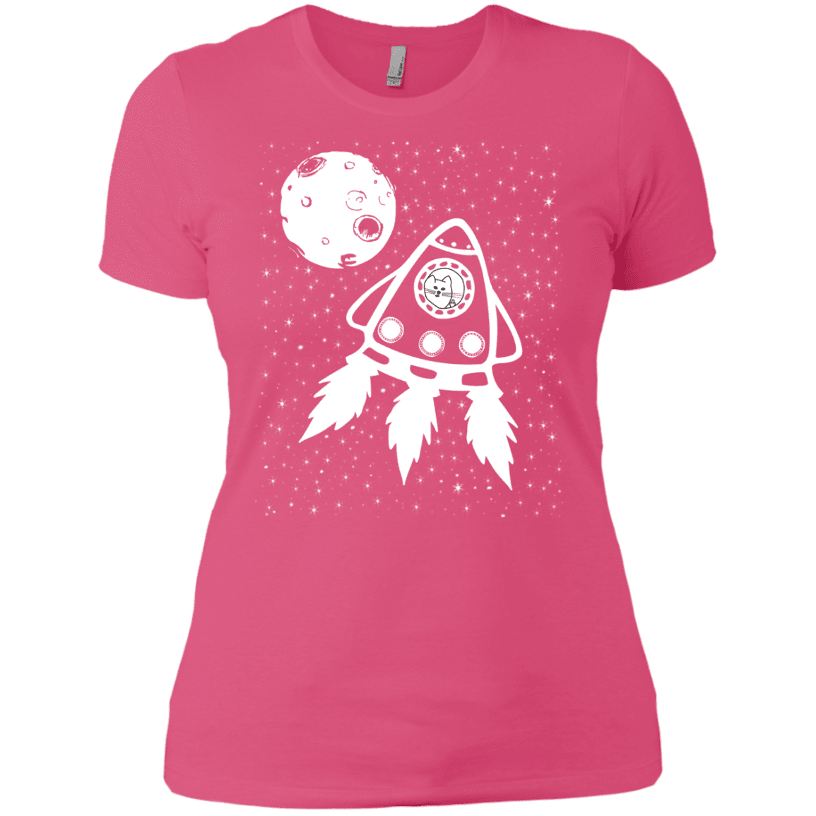 T-Shirts Hot Pink / X-Small Catstronaut Women's Premium T-Shirt