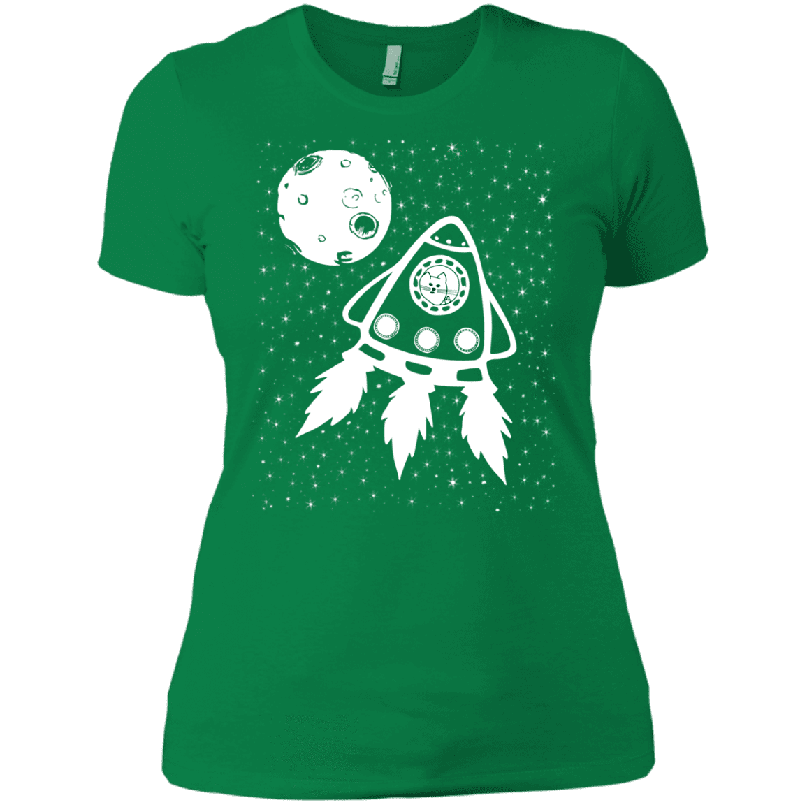 T-Shirts Kelly Green / X-Small Catstronaut Women's Premium T-Shirt