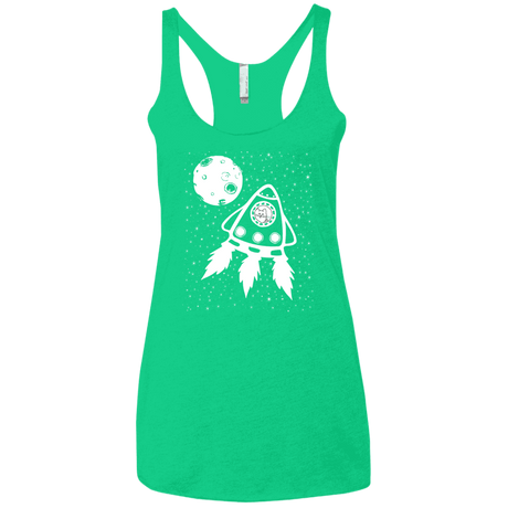 T-Shirts Envy / X-Small Catstronaut Women's Triblend Racerback Tank