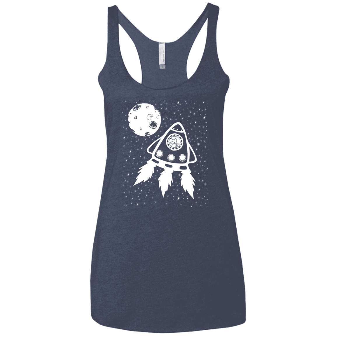 T-Shirts Vintage Navy / X-Small Catstronaut Women's Triblend Racerback Tank